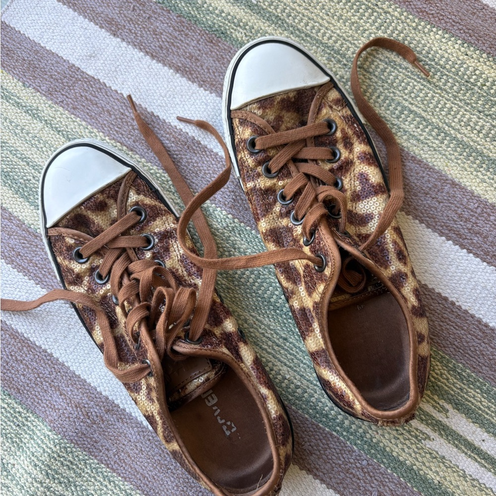 Converse Sequin Brown and Tan Sneakers